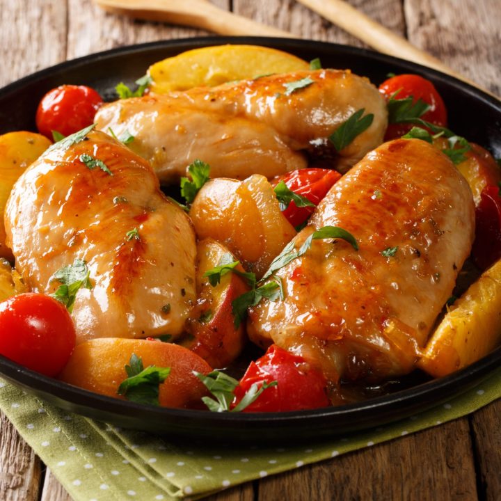 Easy baked peach chicken recipe