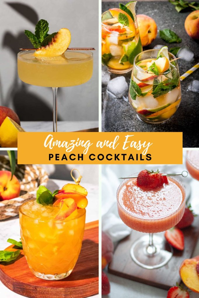 Easy Peach Cocktails to make this summer