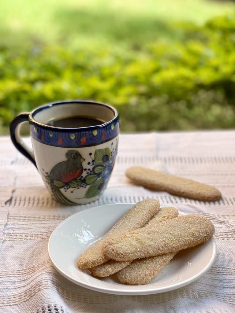 Guatemalan pan dulce with a cup of coffee