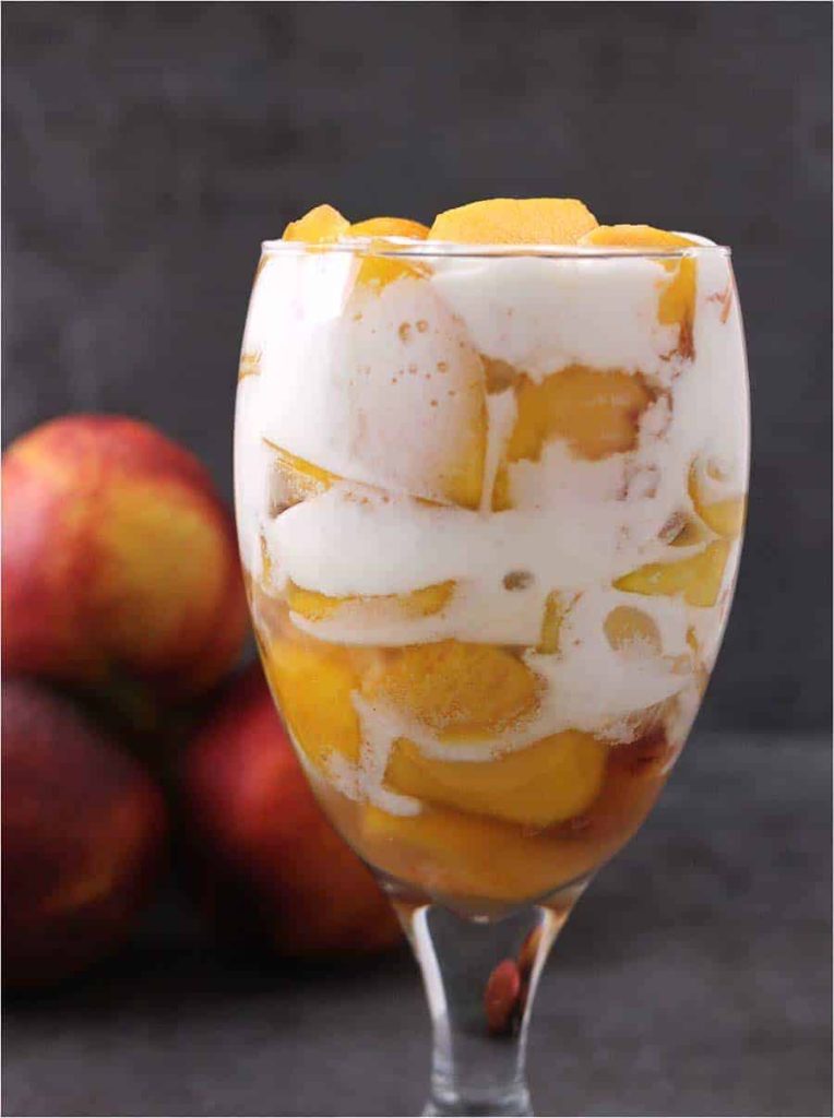 Peaches and cream peach dessert