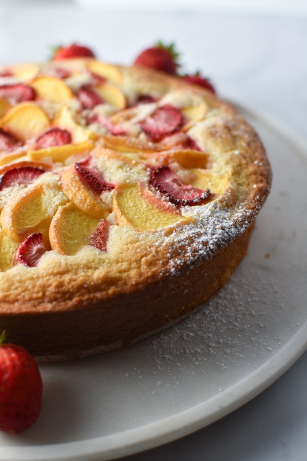 Strawberry peach cake recipe