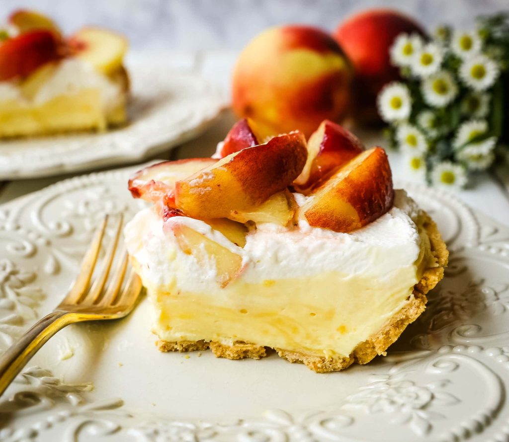 peaches and cream pie