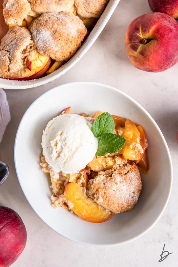 Classic homemade peach cobbler recipe