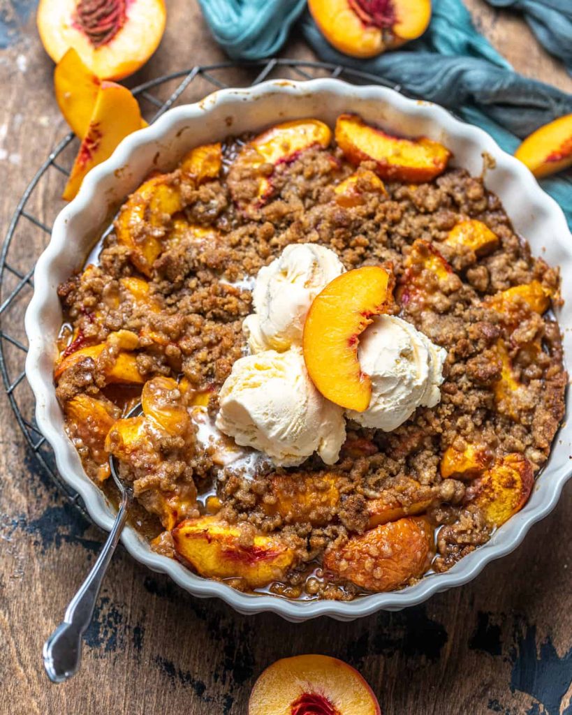 Easy peach crumble recipe