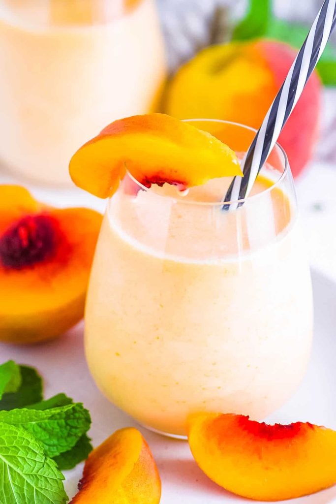 easy peach milk recipe and best peach drinks for the summer