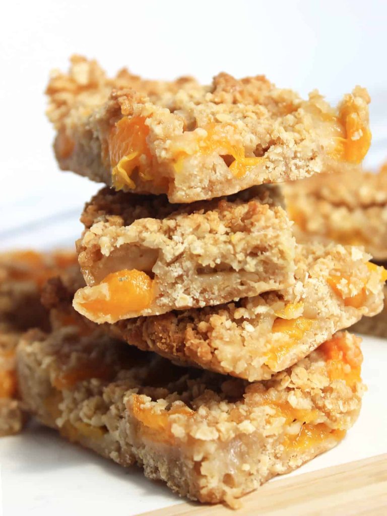 Easy peach oatmeal bars