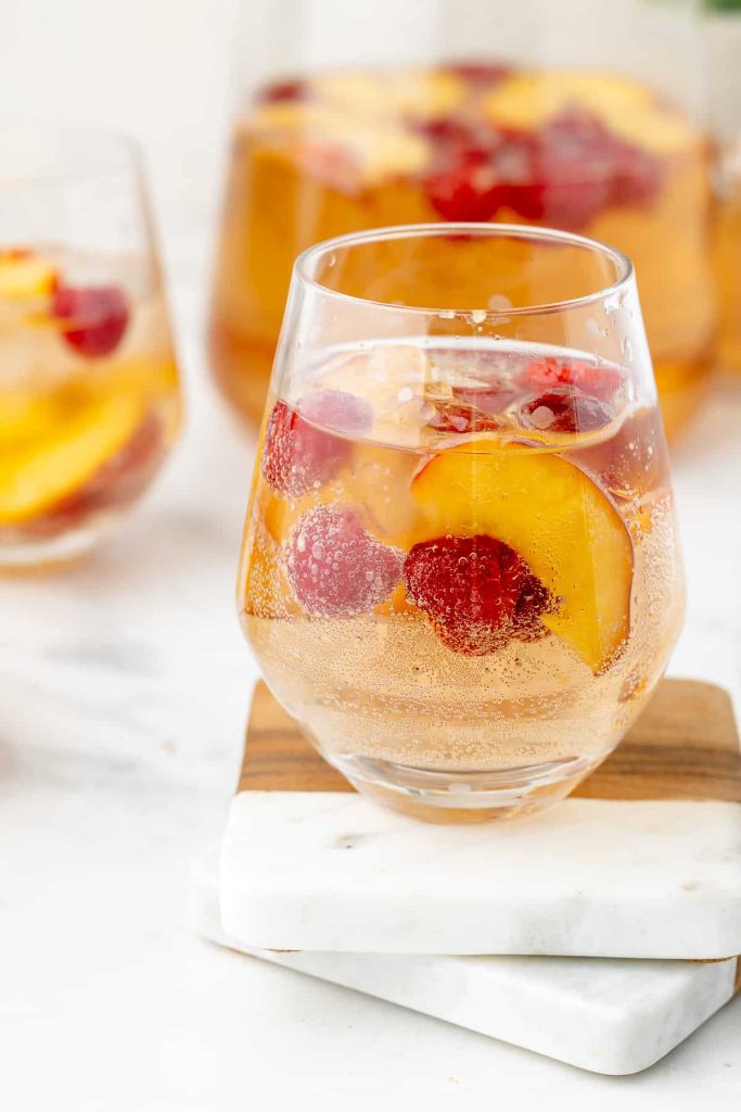 Sparkling Rosé Peach & Raspberry Sangria