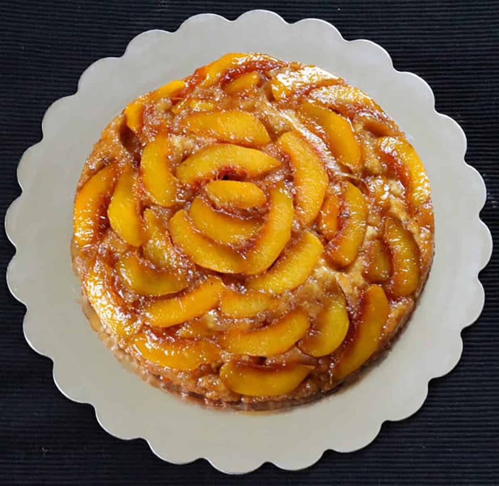 Peach upside down cake