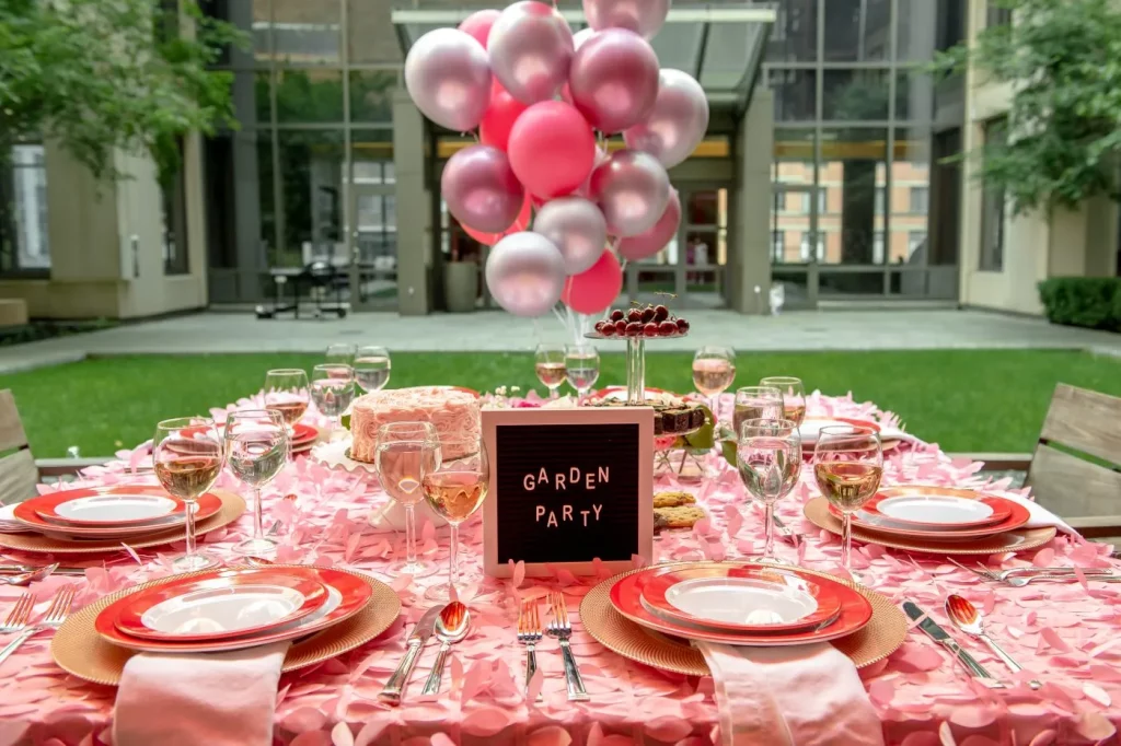 Pink decor for Barbie party