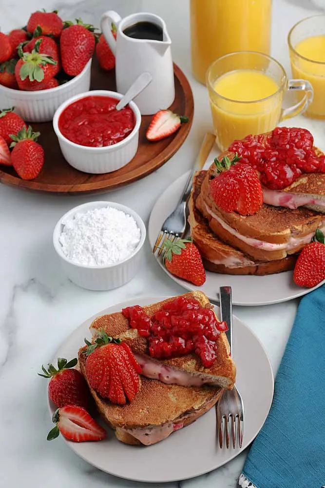 Strawberry stuffed French toast and other Barbie brunch food ideas