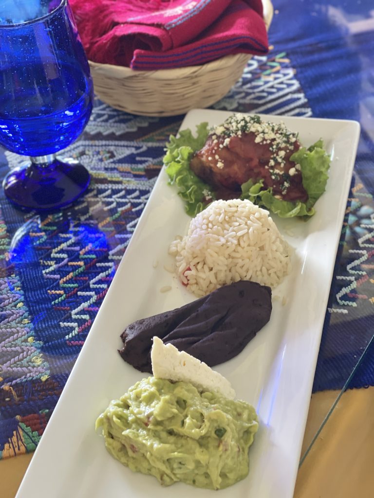 Traditional dishes at the best restaurant in Santa Catarina Palopo in lake Atitlan