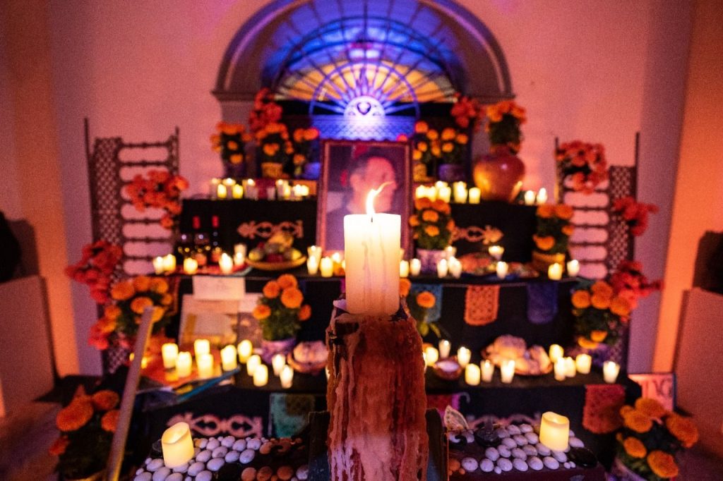Day of the Dead altars during Mazatlán Dia de Los Muertos celebrations