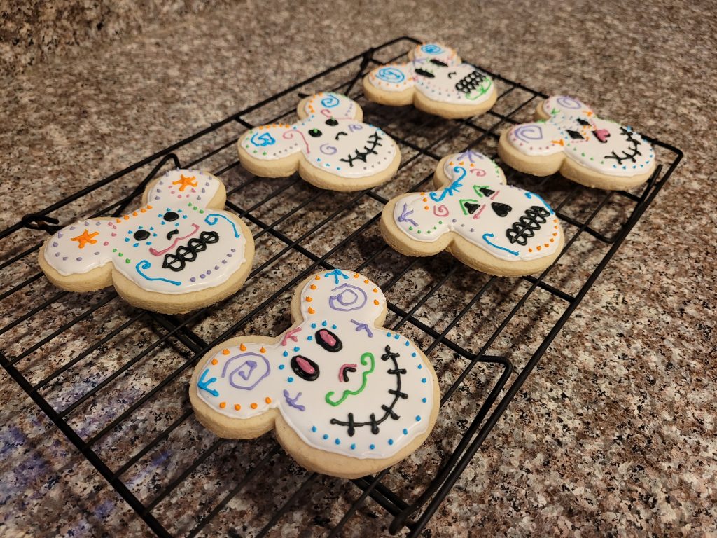 Day of the Dead Mickey sugar skull cookies and other Day of the Dead cookies