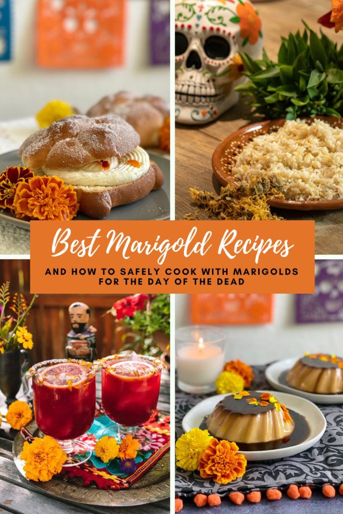 Best Cempasuchil Marigold Recipes and how to safely cook with marigolds for Day of the Dead