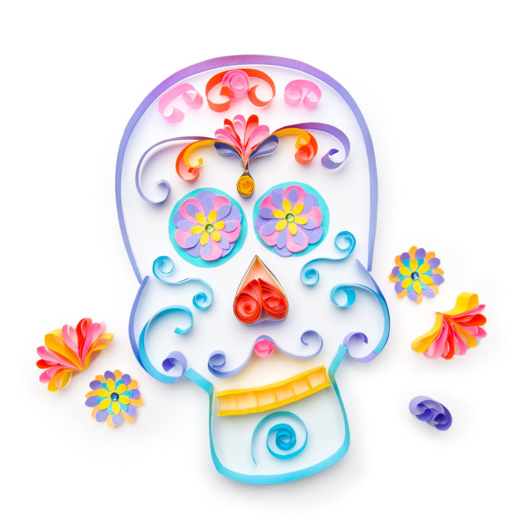 Sugar Skull Quilling Paper Craft for Day of the Dead