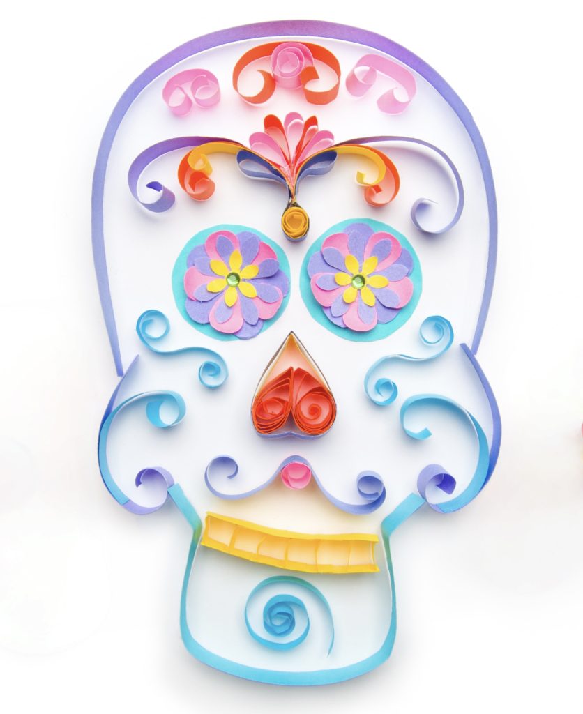 Easy Day of the Dead Craft: Sugar Skull Quilling Project
