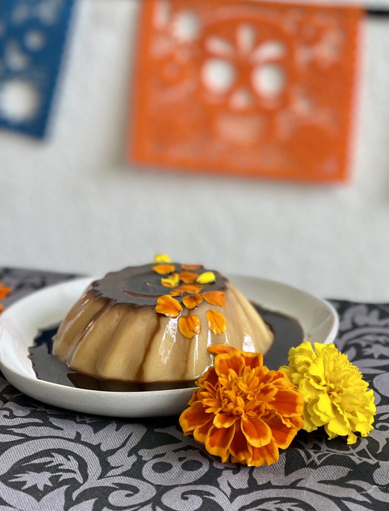 Easy Día De Los Muertos dessert: cempasuchil (marigold) flan