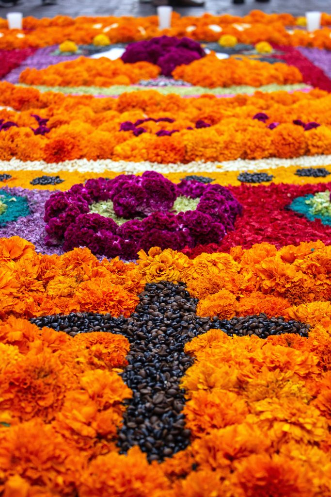 Tapetes: Ways to use marigolds for Day of the Dead or Dia de los Muertos