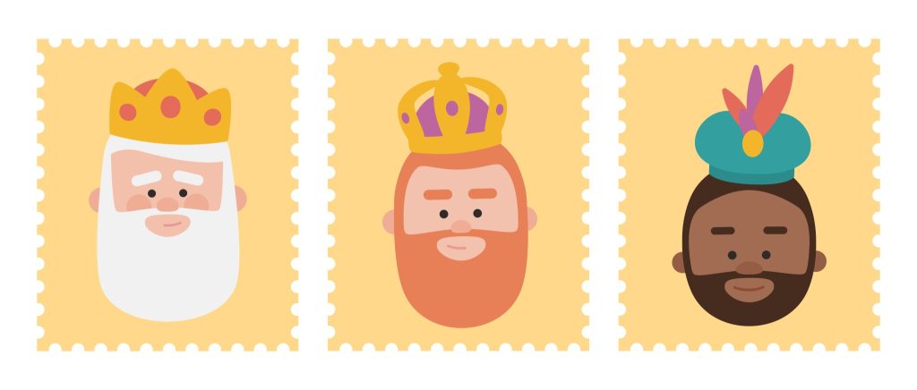 Three Kings Day Free printables stamps for Dia de Reyes letter