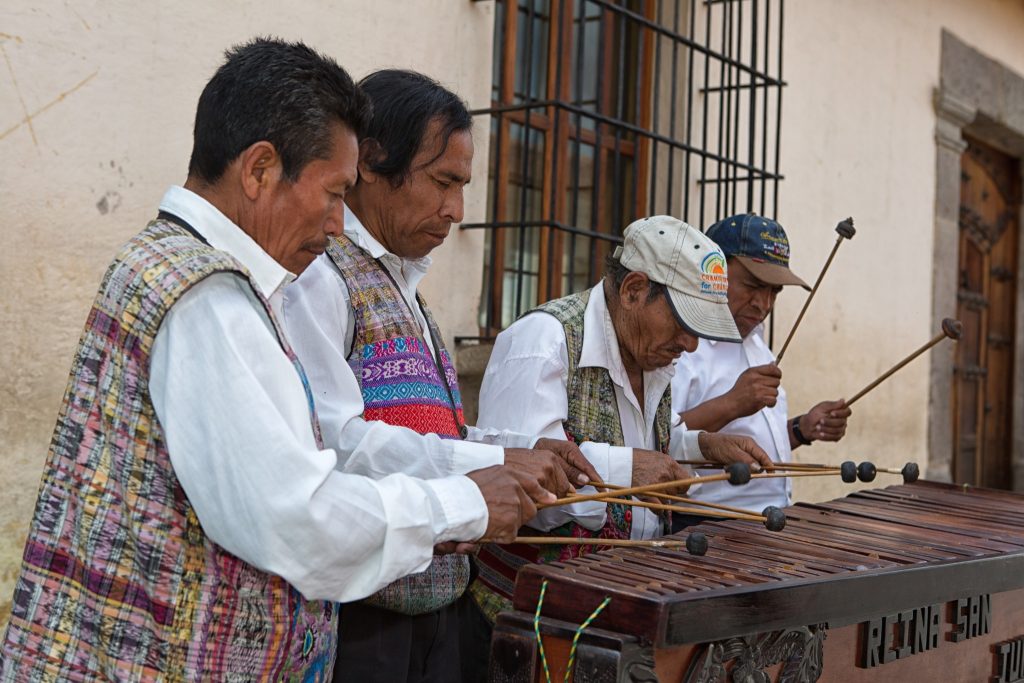 Marimba, Guatemala's national instrument. 