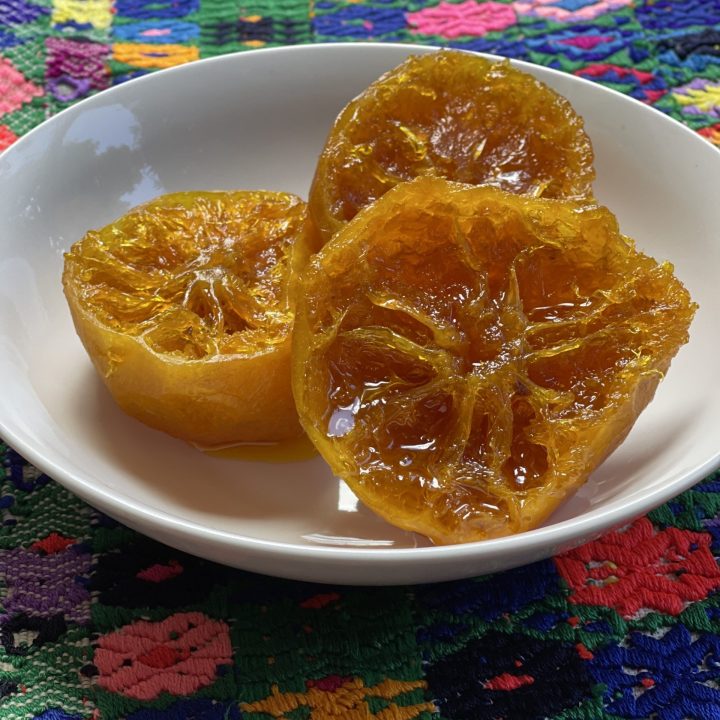Guatemala candy: crystalized oranges, dulces Guatemaltecos: naranjas cristalizadas