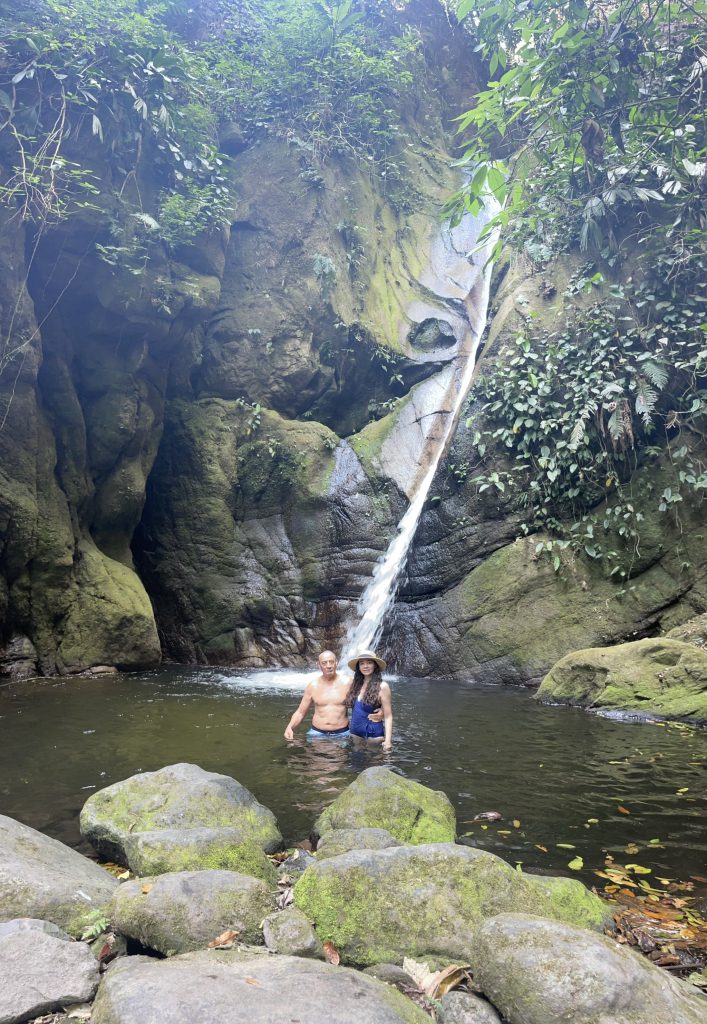 Waterfall at Los Tarrales Natural Reserve, Guatemala. 