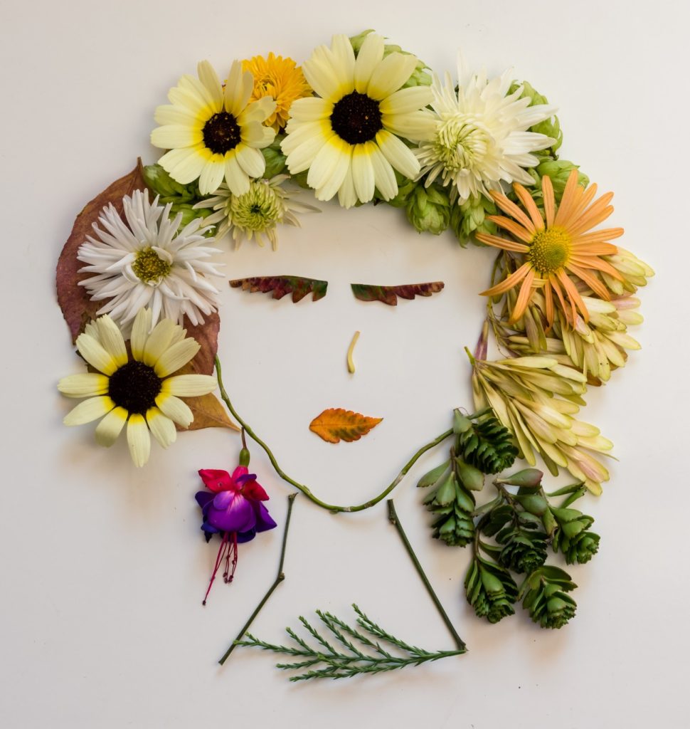 Frida Kahlo inspired flower art craft for kids