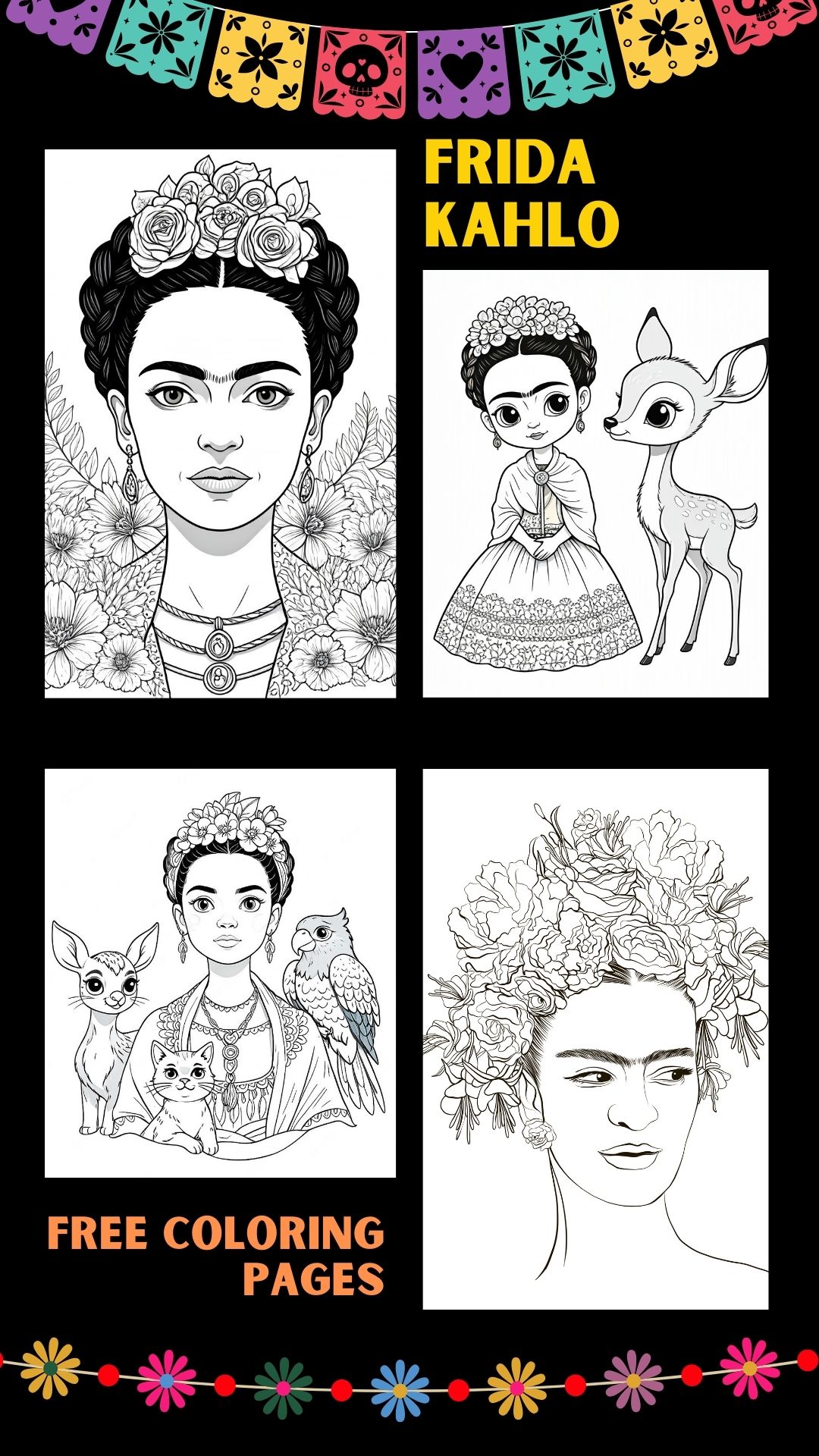 Free Printable Frida Kahlo Coloring Pages