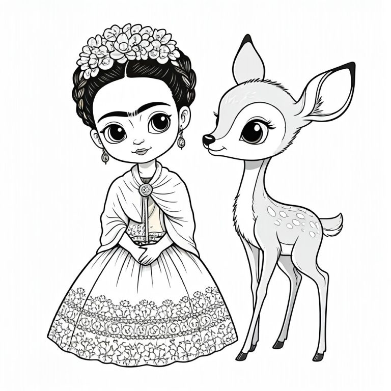Free Printable Frida Kahlo Coloring Pages