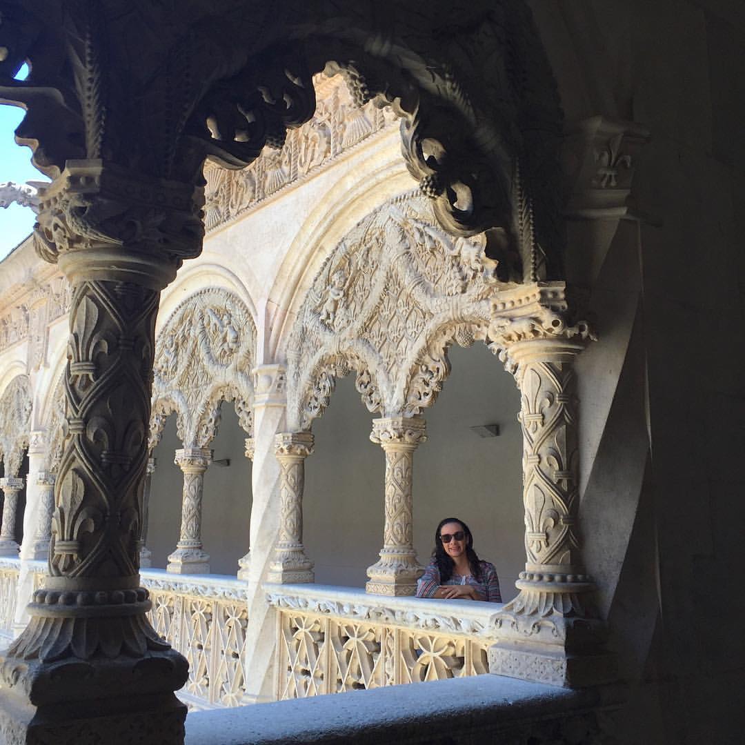 Cloister of Colegio de San Gregorio, which now houses the Museo Nacional de Escultura (National Museum of Sculpture) in Valladolid, Spain
