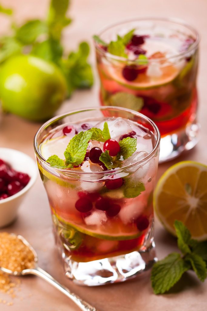 Easy cranberry mojito drink recipe that works for Christmas, holidays, and year-round entertaining.