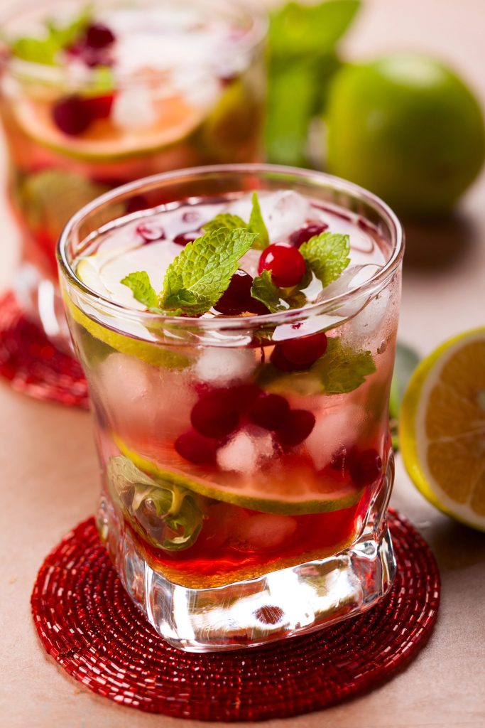 Refreshing cranberry mojito recipe perfect for holiday parties and winter cocktails.