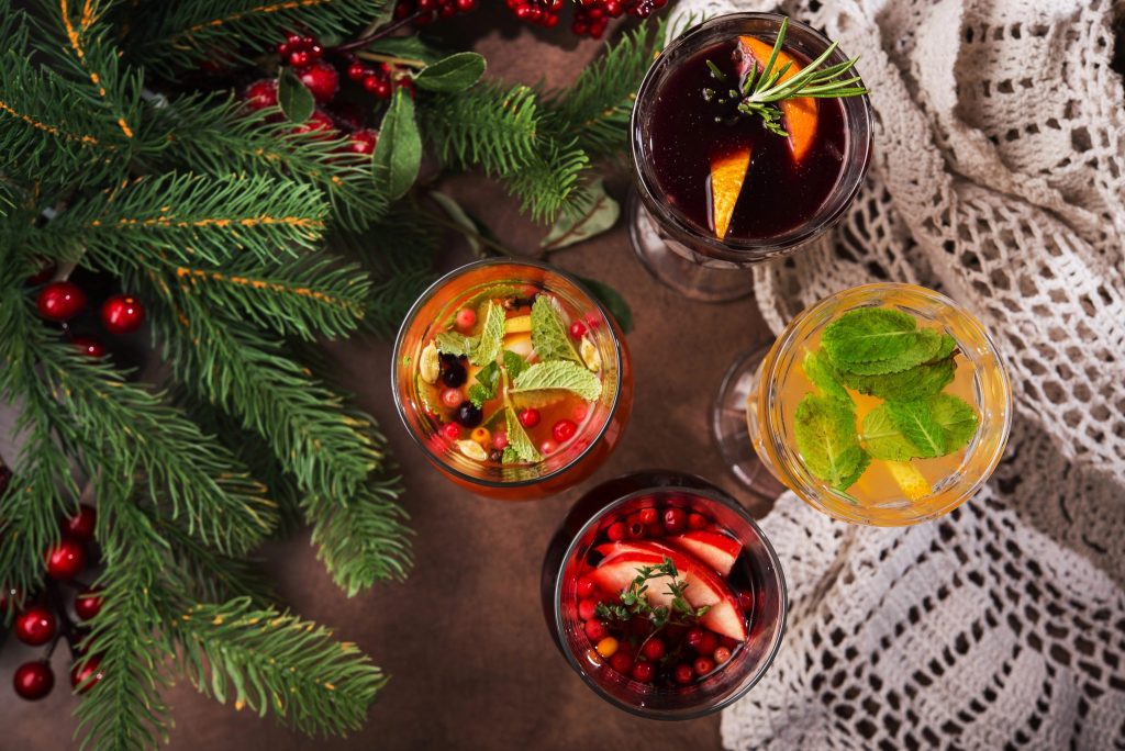 Classic winter cocktail recipes featuring festive Christmas drinks from cranberry cocktails and warm winter drinks to Christmas punches and mulled wines