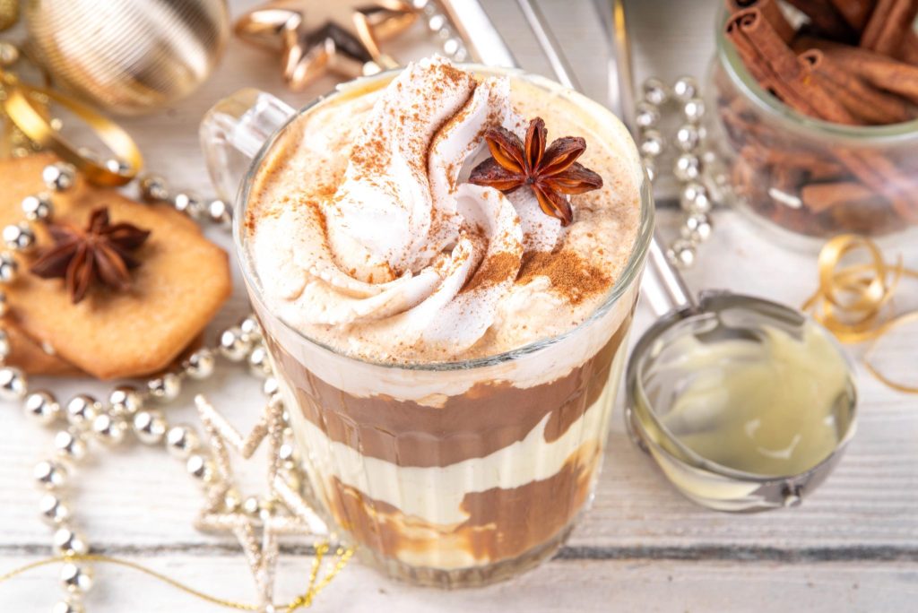 This Christmas eggnog affogato recipe is easynand ndelicious. This holiday coffee coccktail is a layered dessert cocktail made with hot espresso, eggnog ice cream, and bourbon. A festive holiday ice cream cocktail that feels special, indulgent, and perfect for cozy winter nights.