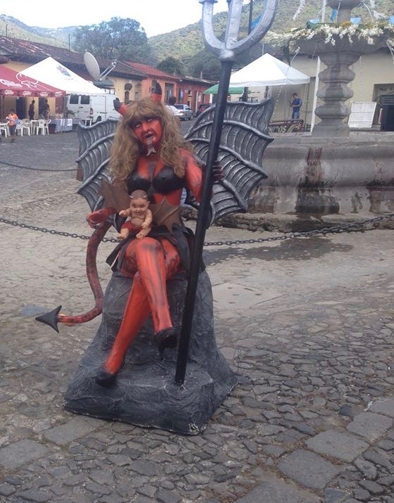 La Quema del Diablo statue of the devil in Antigua Guatemala