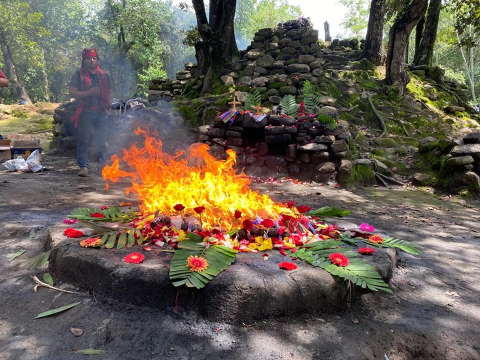 Ancient Mayan Fire Ceremony Site in Guatemala