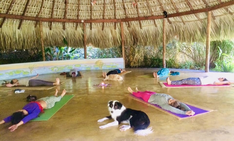 Wellness class at La Paz Eco Hotel in San Marcos La Laguna Guatemala