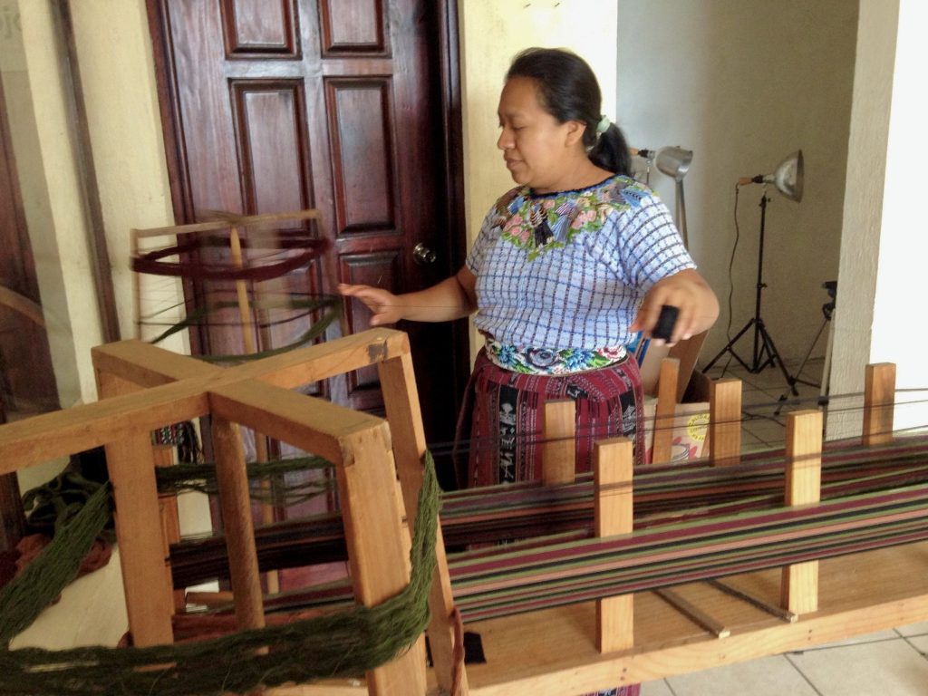 Traditional Backstrap Loom Weaving at Cojolya in Santiago Atitlán