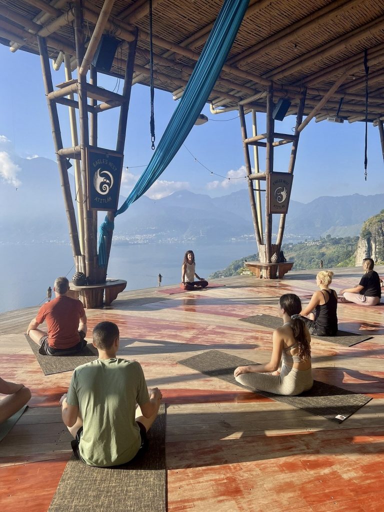 yoga class at Eagle's Nest in San Marcos la Laguna 2