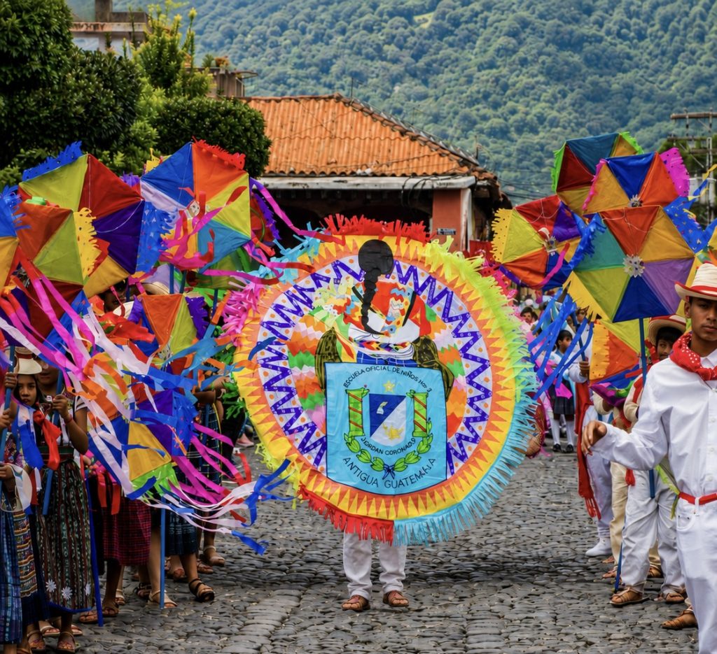 15 de septiembre parade in Antigua Guatemala
