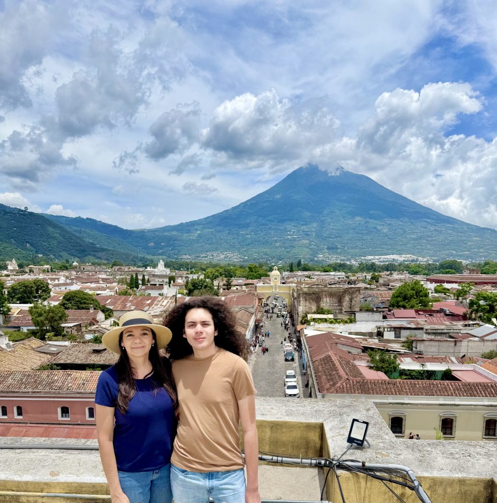 La Merced rooftop viewpoint, one of Antigua Guatemala's hidden gems.