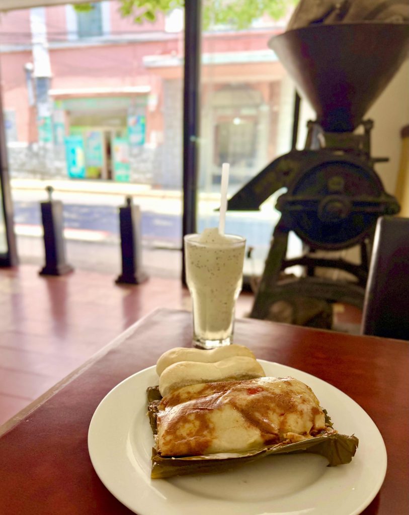 Tamal colorado at Café León in Gautemala City's Centro Historico