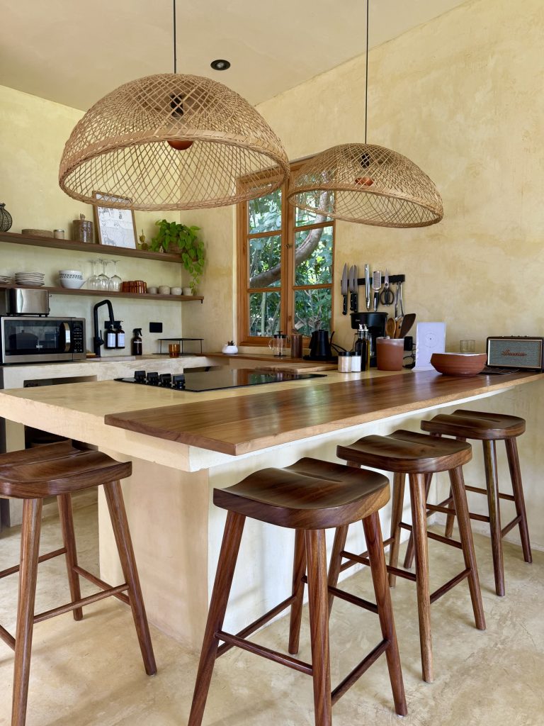 Fully equipped kitchen at Casa Teo family vacation rental at Orilla Casas en Ati near Santiago Atitlán Guatemala