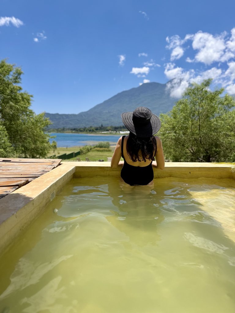 Lake Atitlán Airbnb with private jacuzzi overlooking volcanoes at Casa Teo Orilla Casas en Ati Santiago Atitlán