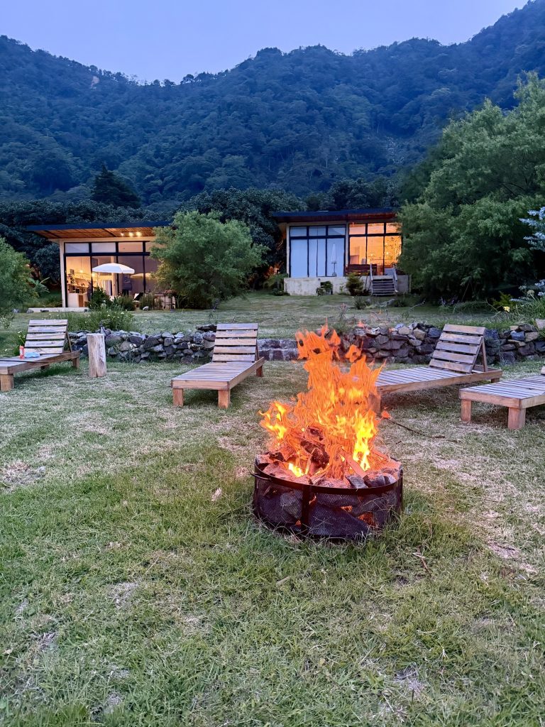 Orilla Casas en Ati Lake Atitlán vacation rental with fire pit and two luxury cabins near Santiago Atitlán