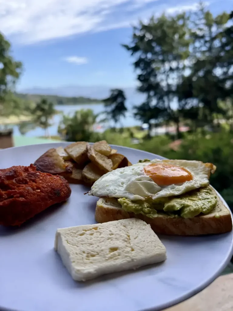 Fresh Guatemalan breakfast included at Guatemala Dreams in San Lucas Tolimán